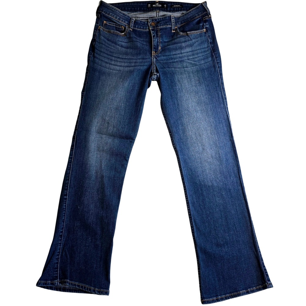 Hollister Women Size 15R Low-Rise Bootcut Jeans Blue Classic Stretch Denim